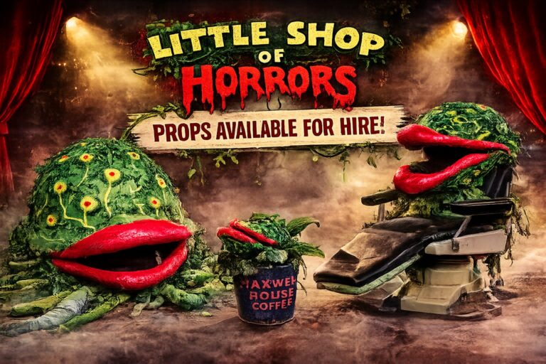 Little Shop of Horrors Props Available for Hire — Audrey II, Dentist Chair & Skid Row Set